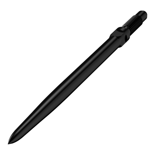 Punte per freccette convertibili Bulls NL - Lisce - Nere Das Bild zeigt einen Artikel mit dem Namen BU57700_BullsNL_Convertible_Points_Smooth_Schwarz_32mm_2. Abgebildet sind wahrscheinlich schwarze, glatte Dartspitzen in der Größe 32 mm.