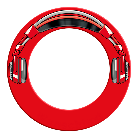 Surround per freccette stereo McDart Dieses Bild zeigt ein Produkt mit dem Dateinamen MSF-J1_McDart_Stereo_Dartboard_Surround_Rot_2. Das Produkt ist auf einem schlichten Hintergrund abgebildet.