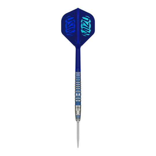 Freccette in acciaio con punta svizzera Target Japan Mizu Series 01 Auf dem Bild sind die Target Japan Mizu Series 01 Swiss Point Steeldarts zu sehen. Diese Darts sind speziell für das Steeldartspiel entwickelt.