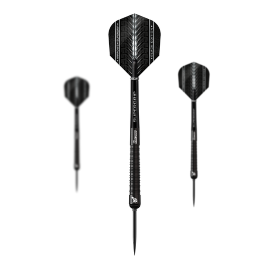 Freccette in acciaio Harrows Supergrip 90 Black Edition Quick Point Freccette in acciaio Harrows Supergrip 90 Black Edition Quick Point