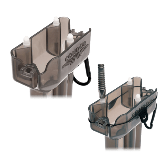 Custodia per freccette Condor DUAL Das Bild zeigt den Condor DUAL Dartcase in transparenter Ausführung. Die Darttasche bietet Platz zur sicheren Aufbewahrung von Dartpfeilen und Zubehör.
