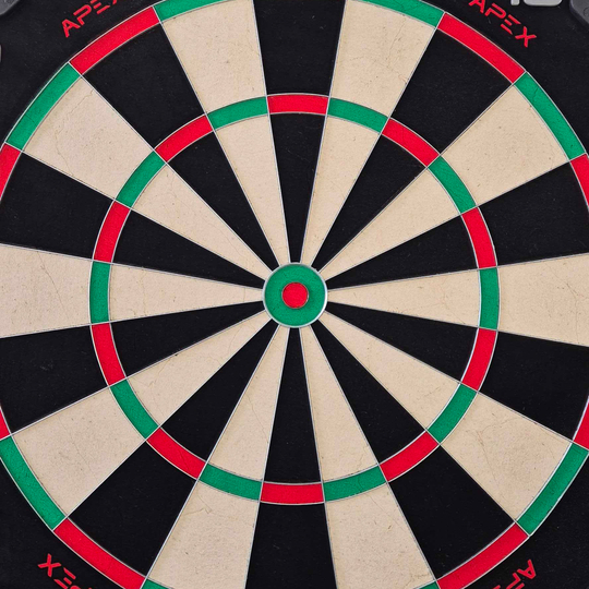 Bersaglio per freccette in acciaio Bullet Apex Das Bild zeigt das Bullet Apex Steeldartboard. Es gibt eine detaillierte Ansicht des Produkts.