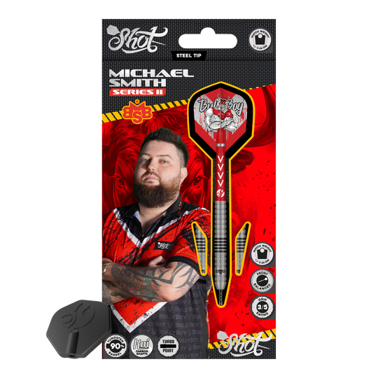 Freccette in acciaio Shot Michael Smith Serie 2 Turbo Point