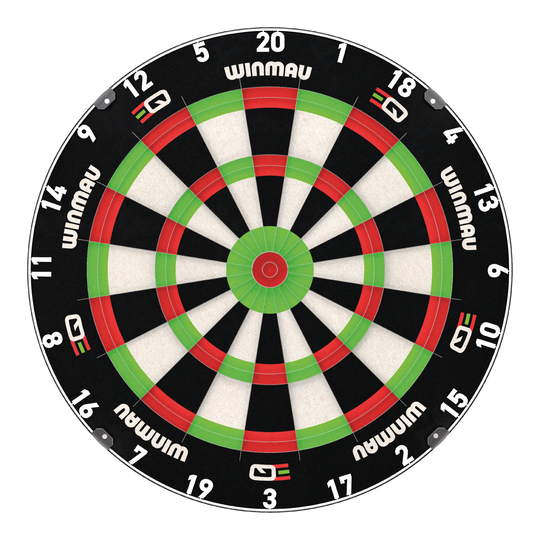 Bersaglio per freccette in acciaio equalizzatore Winmau Das Bild zeigt das Winmau Equalizer Steeldartboard. Es handelt sich um ein professionelles Steeldartbrett für Dartspieler.