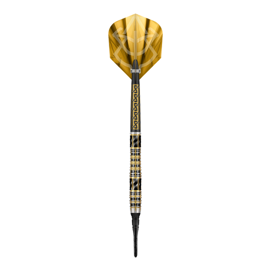 Freccette morbide Shot Alchemy Auro - 20 g Das Bild zeigt die Shot Alchemy Auro Softdarts - 20g. Sie sind für Softdartspiele entwickelt worden.