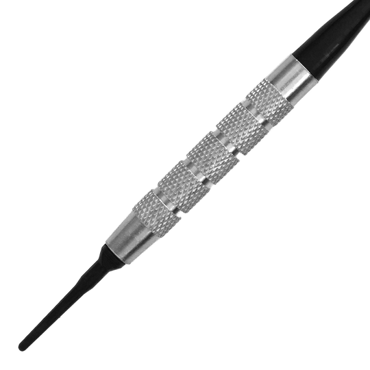 Freccette morbide McDart in ottone argentato - 18 g Das Bild zeigt die McDart Silver Brass Bardarts Softdarts mit einem Gewicht von 18g. Diese Darts sind für das Softdart-Spiel geeignet.