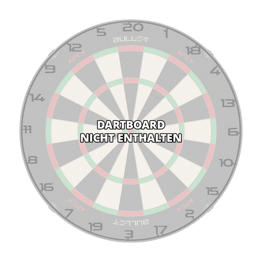 Anello numerico per bersaglio per freccette Hier ist ein weiteres Bild eines grauen Zahlenrings für ein Dartboard zu sehen. Der Dateiname lautet BT1000110_Bullet_Dartboard_Zahlenring_Grau_3.