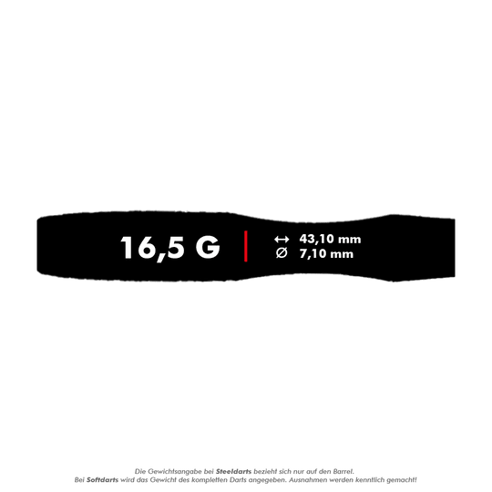 Freccette morbide McDart 85 Tungsten V18 - 16,5 g