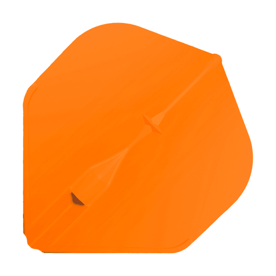 Voli standard L-Style Champagne L1EZ Das Bild zeigt ein orangefarbenes Dart-Flight in Standardform. Es handelt sich um das Produkt "L-Style Champagne L1EZ Standard Flights".