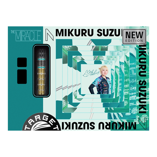 Freccette morbide Target Mikuru Suzuki The Miracle GEN7.5 - 19 g Zu sehen sind die Target Mikuru Suzuki The Miracle GEN7.5 Softdarts - 19g. Das Produkt ist für Softdart-Spiele konzipiert.