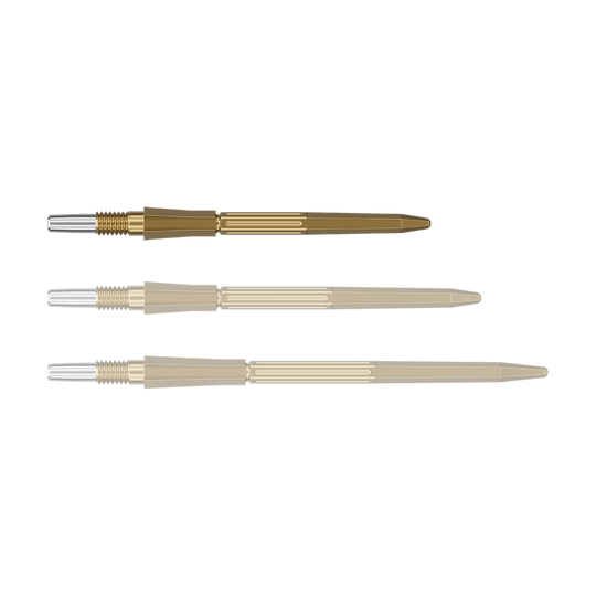 Punte per freccette Target Elysian Archetype 43 Swiss Point in acciaio - Oro Auf dem Foto sind goldfarbene SwissPoint Dartspitzen mit 30 mm Länge zu sehen. Die Dartspitzen sind für Zielgenauigkeit beim Dartspiel entwickelt.