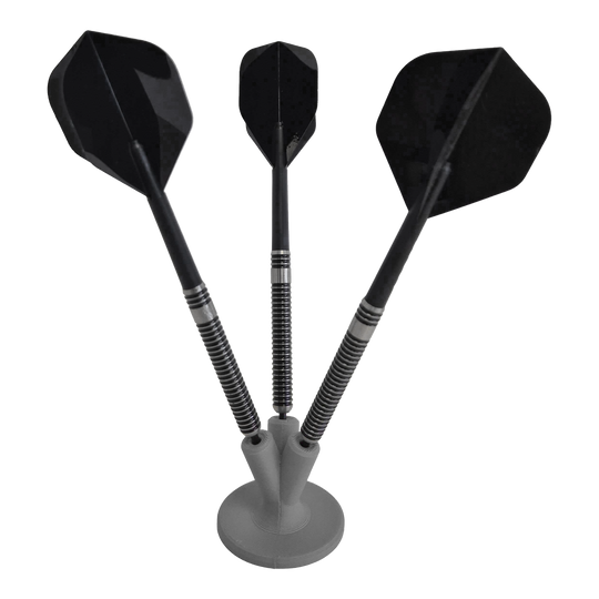 Portafreccette compatto NYT Studio Das Bild zeigt einen kompakten Dart-Halter in Grau. Ein funktionales Zubehörteil für Dartspieler.