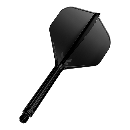 Target K-Flex No2 Standard Flight System - Nero Dies ist ein schwarzer Dartflight mit Schaft. Das Design ist schlicht und modern gehalten.
