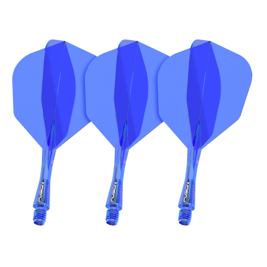 Sistema di alberi di volo a fusione Winmau n. 6 blu Gezeigt wird ein Artikel mit dem Dateinamen 8836_Winmau_Fusion_Flight_Shaft_System_No6_Blau_22mm_1Set. Das Bild stellt wahrscheinlich ein blaues Dartzubehör-Set dar.