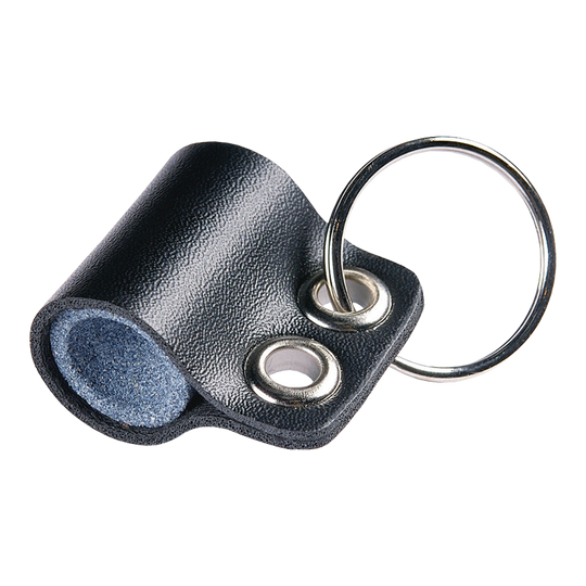 Affilafreccette portachiavi Nodor con pietra per affilare Das Bild zeigt einen Winmau Keyring Dart Sharpener Schleifstein. Es handelt sich um einen kleinen Dartschleifstein mit Schlüsselanhänger.