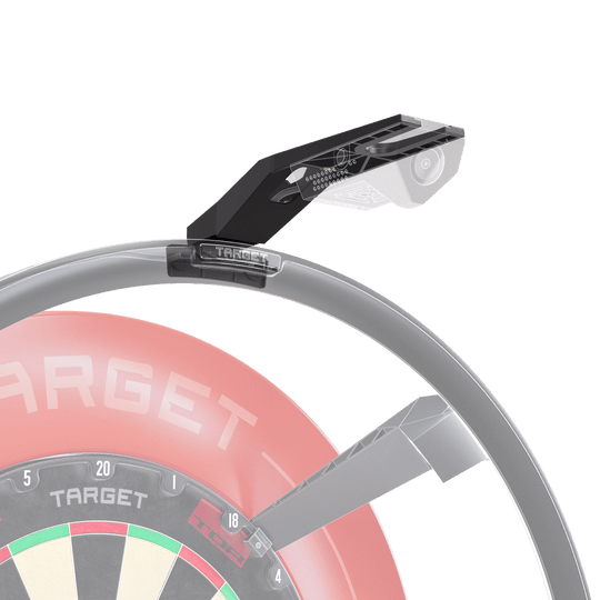 Gezeigt wird der Target OMNI VIRT Kamera Arm. Der Arm ist robust gebaut und speziell für Dartspieler entwickelt.
