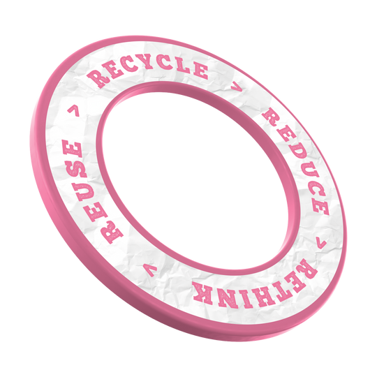 McDart Ricicla Riduci Ripensa Riutilizza Bersaglio per freccette Hier ist das Produkt ‚MSF-C10 McDart Recycle Reuse Reduce Rethink Surround Rosa‘ abgebildet. Die Dart-Surround ist in einem rosafarbenen Ton gestaltet.