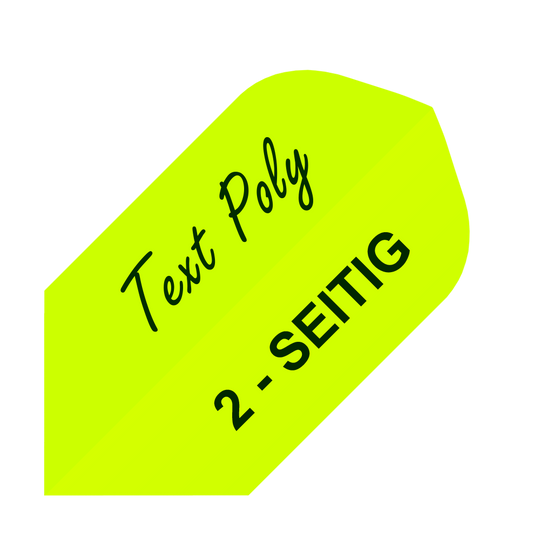 Set di 10 alette stampate su 2 lati - testo desiderato - poly slim