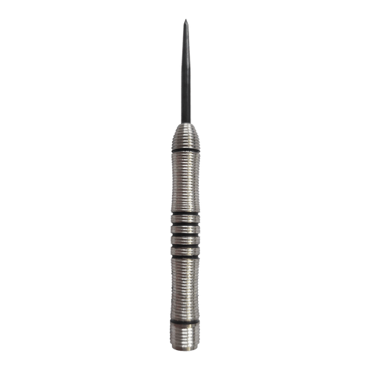 Barrels McDart Black Ring Steeldart - 24g Dieses Bild zeigt die McDart Black Ring Steeldart-Barrels - 24g. Die Barrels sind schwarz und besitzen eine gerillte Oberfläche.