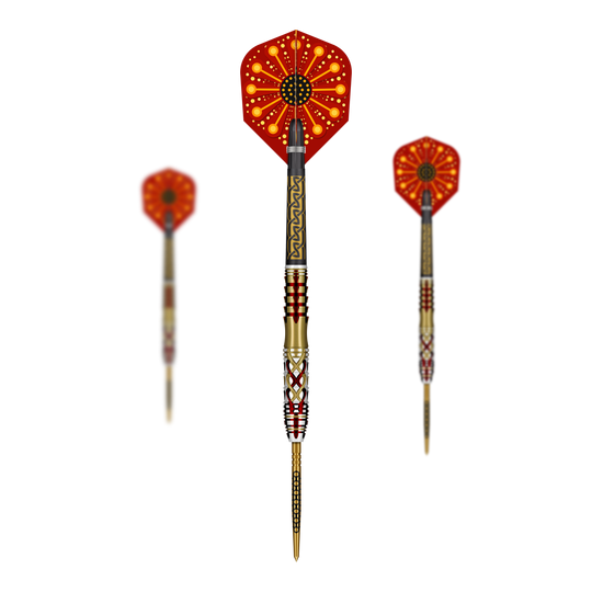 Freccette in acciaio Shot Goths Alaric Turbo Point - 23 g Gezeigt werden Shot Goths Alaric Turbo Point Steeldarts im 23g Set. Das Set bietet hochwertige Steeldarts für anspruchsvolle Dartspieler.