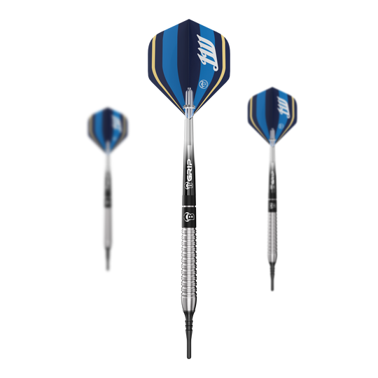 Freccette morbide Bulls Leon Weber - 22 g Auf dem Bild sind Bulls Leon Weber Softdarts - 22g als komplettes Set dargestellt. Das Set eignet sich perfekt für den Einstieg ins Softdart-Spiel.