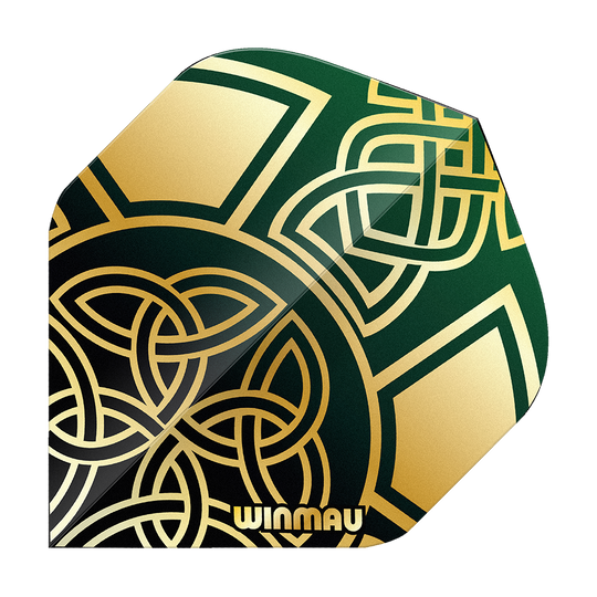 Voli standard Winmau Prism Delta Brendan Dolan Celtic Knot Black Gold No2 Abgebildet sind die Winmau Prism Delta Brendan Dolan Celtic Knot Black Gold No2 Standard Flights. Die Flights besitzen ein elegantes Muster in Schwarz und Gold.