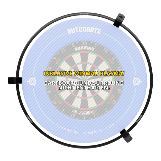 Sistema di punteggio automatico Autodarts Vantage Das Bild zeigt Autodarts Vantage Auto-Scoring-System. Es handelt sich vermutlich um ein automatisches Punktezählsystem für Dartspiele.