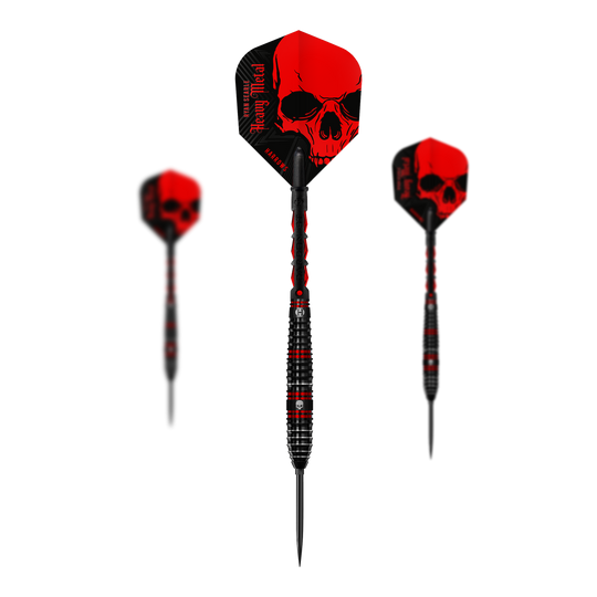 Dardi in acciaio Harrows Ryan Searle 90% Quick Point Dies ist ein Harrows Ryan Searle 90% Steeldarts Quick Point Steeldart-Set. Die Darts sind aus hochwertigem Material gefertigt.