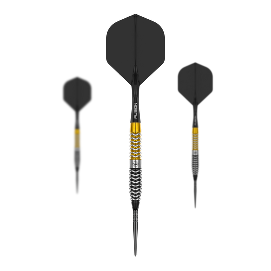 Punti di commutazione per siluri Winmau Exion Steeldarts Das Bild zeigt ein Set von Winmau Exion Torpedo Switch Points Steeldarts. Es sind mehrere Steeldart-Spitzen abgebildet.