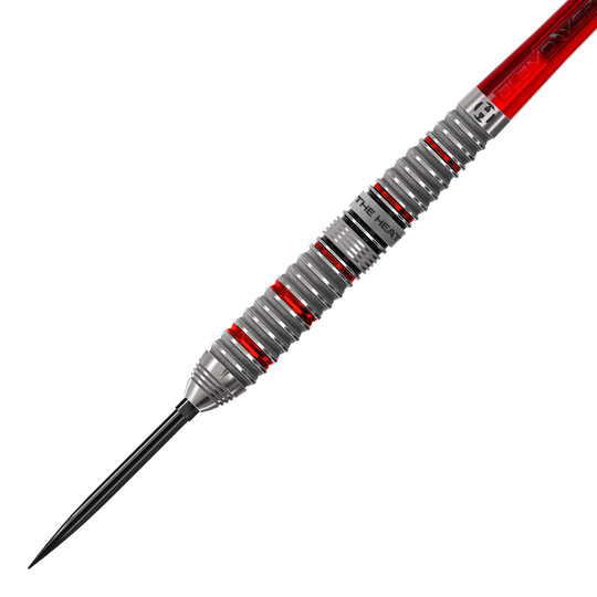 Freccette in acciaio Quick Point Damon Heta Series 4 di Harrow Das Bild zeigt die Harrows Damon Heta Series 4 Quick Point Steeldarts. Die Darts sind speziell für präzises Spiel und hohe Qualität konzipiert.