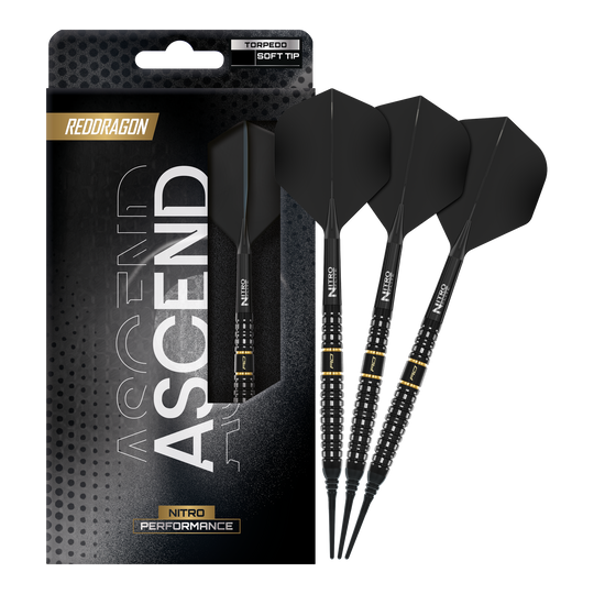 Freccette morbide Red Dragon Ascend Torpedo - 22 g Gezeigt werden Red Dragon Ascend Torpedo Softdarts mit 22g. Die Softdarts bieten eine gute Balance und Griffigkeit.