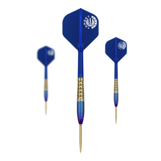 Target Japan Prime Series Zenith GEN2 Swiss Point Steel Darts - 23 g Target Japan Prime Series Zenith GEN2 Swiss Point Steeldarts mit 23g sind auf diesem Bild zu sehen. Sie werden als hochwertiges Dart-Set präsentiert.