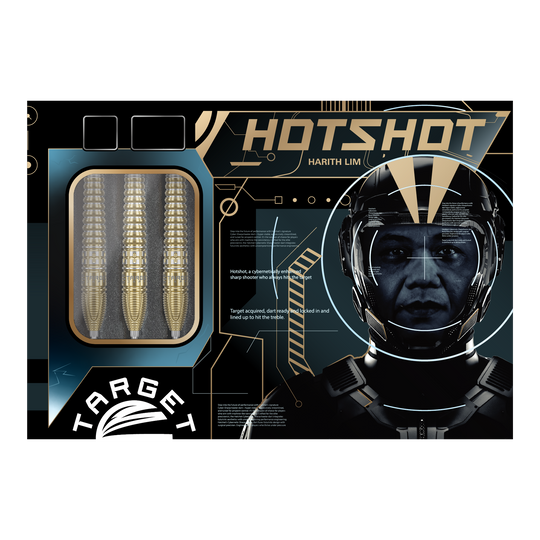 Freccette in acciaio Swiss Point Harith Lim HotShot GEN3 della serie Target Japan Prime Series Auf dem Bild sind die Target Japan Prime Series Harith Lim HotShot GEN3 Swiss Point Steeldarts zu sehen. Sie eignen sich perfekt für Dart-Enthusiasten.