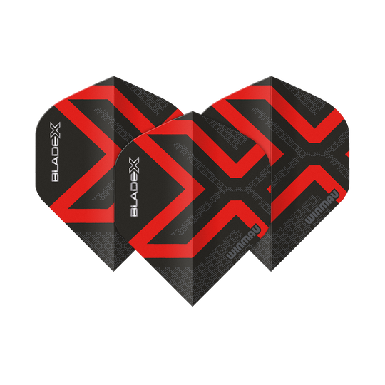 Alette standard Winmau Prism Delta Blade X Metallic Red No2 Dies ist ein Winmau Prism Delta Blade X Metallic Red No2 Standard Flight. Das abgebildete Produkt ist in roter Farbe gehalten.