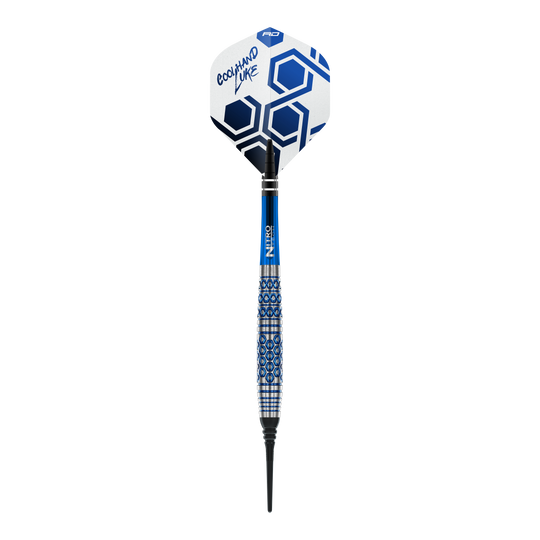 Freccette morbide Red Dragon Luke Humphries TX5 - 20 g Abgebildet ist das Produkt Red Dragon Luke Humphries TX5 Softdarts - 20g. Die Darts sind für Softdart-Wettkämpfe und haben ein Gewicht von 20 Gramm.