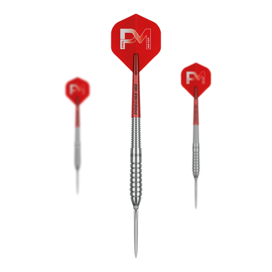 Freccette in acciaio Precise 180 Paul Meyer versione 1 Das Produkt ist die Precise 180 Paul Meyer Version 1 Steeldarts. Perfekt für professionelle Dartspieler geeignet.