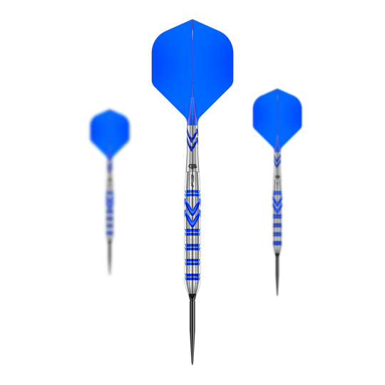 Dardi d'acciaio originali Switch Point di Gerwyn Price, Red Dragon Rosso Hier ist das Set der Red Dragon Gerwyn Price Blue Original Switch Point Steeldarts zu sehen. Das Set enthält mehrere Darts mit markantem blauen Look.
