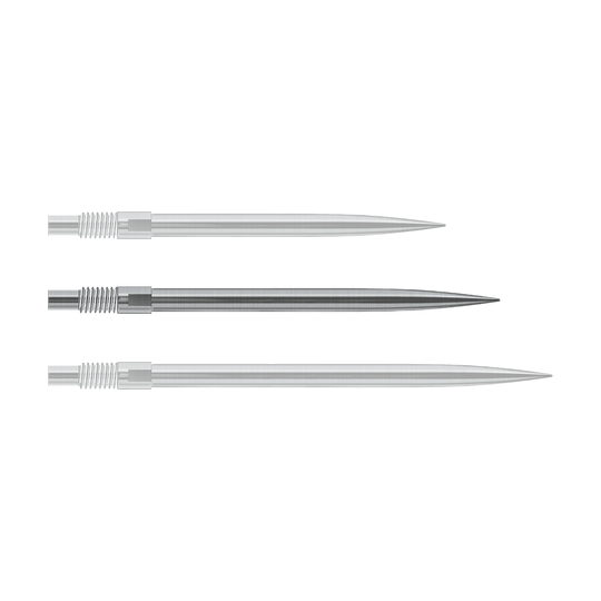 Punte per freccette Harrows Quick Point - Argento Das Bild zeigt vermutlich silberne Dartspitzen von Harrows in 35mm Länge. Die Datei heißt 'QP23943_Harrows_QuickPoint_Dartspitzen_Silber_35mm_1'.
