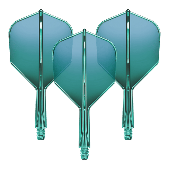 Sistema di alberi di volo GOAT A1R No6 - Verde Produktbild mit dem Dateinamen GD8000160_GOAT_A1R_No6_Flight-Shaft-System_Gruen_19mm_1Set. Zeigt vermutlich ein grünfarbenes Flight-Shaft-System für Dartpfeile mit 19mm Länge.