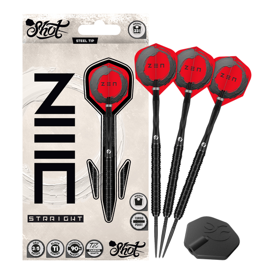 Freccette Shot ZEN Straight Turbo Point in acciaio - 23 g Freccette Shot ZEN Straight Turbo Point in acciaio - 23 g