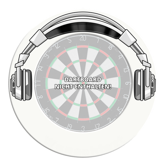 Surround per freccette stereo McDart Die Abbildung zeigt ein Dartboard-Surround in Weiß. Es wird genutzt, um Schäden rund um das Dartboard zu vermeiden.