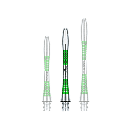 7013-403_Winmau_Triad_Aluminium_Shafts_Gr-n_41mm_1 Winmau Triad Aluminium Shafts im eleganten, langen Design. Die Schäfte sind parallel angeordnet.