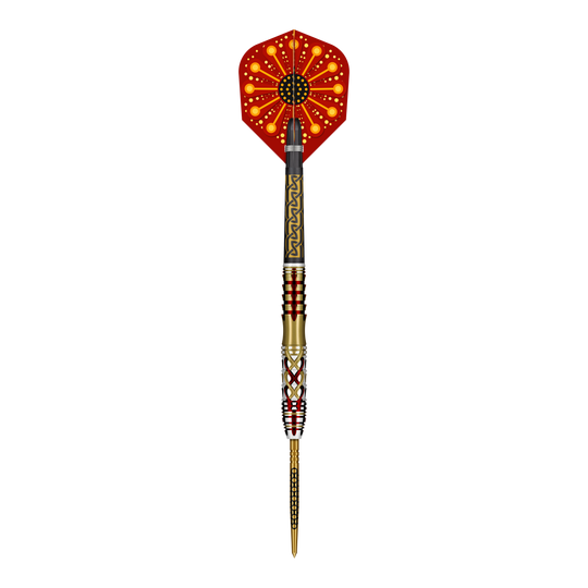 Freccette in acciaio Shot Goths Alaric Turbo Point - 23 g Abgebildet ist ein Set der Shot Goths Alaric Turbo Point Steeldarts mit 23g Gewicht. Die Steeldarts werden für professionelle Dartspieler empfohlen.
