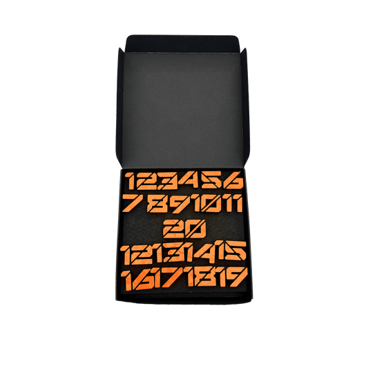 Anelli numerici per freccette McDart / Anello numerico Cyber Das Bild hat den Dateinamen 'McDart Dartboard Steckzahlen Zahlenring Cyber orange 2'. Vermutlich ist darauf ein Zahlenring oder Steckzahlen in Orange für ein Dartboard zu sehen.