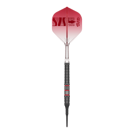Freccette morbide Target Nathan Aspinall 95K - 18 g Gezeigt wird der Target Nathan Aspinall 95K Softdarts - 18g. Der Dartpfeil ist sorgfältig verarbeitet und liegt gut in der Hand.