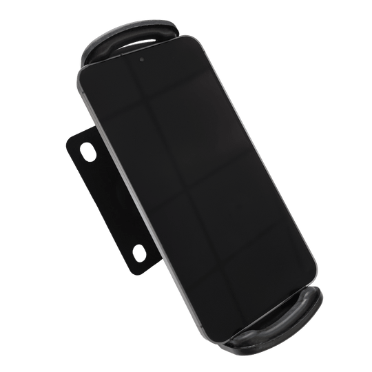 Supporto da parete per tablet McDart TABSteady Die Abbildung zeigt die McDart TABSteady Tablet Wandhalterung mit einem eingespannten Tablet. Die Halterung ist stabil und zur Wandmontage geeignet.