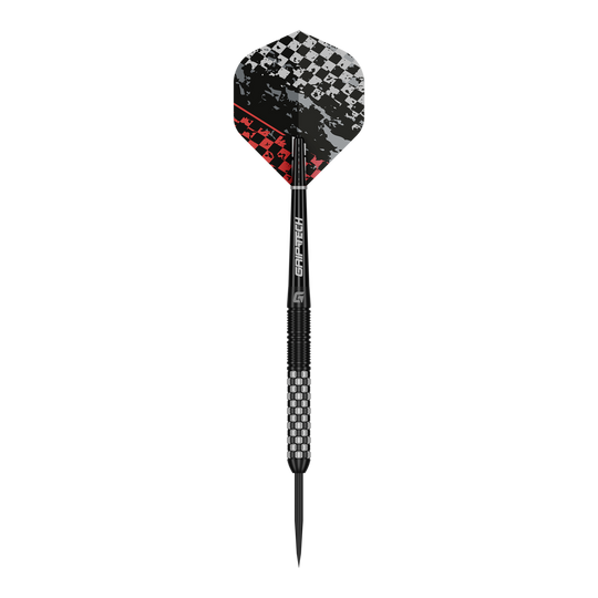 Freccette in acciaio GOAT Finish Line Das Bild zeigt die GOAT Finish Line Tungsten Steeldarts. Diese Darts sind hochwertig verarbeitet und besonders langlebig.