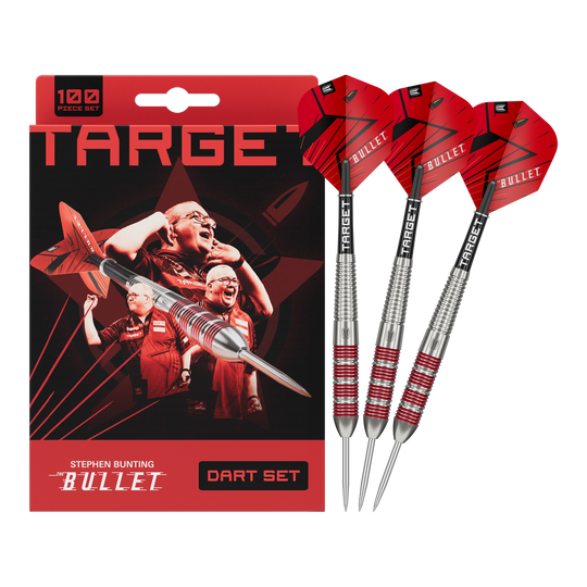 Set di 100 freccette in ottone Stephen Bunting Bullet - 22 g