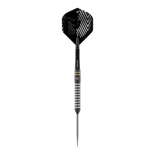 Freccette in acciaio Winmau Gian Van Veen TS Switch Point Zu sehen ist Winmau Gian Van Veen TS Switch Point Steeldarts. Die Aufnahme zeigt einen einzelnen Dartpfeil.