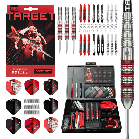 Set di 100 freccette in ottone Stephen Bunting Bullet - 22 g